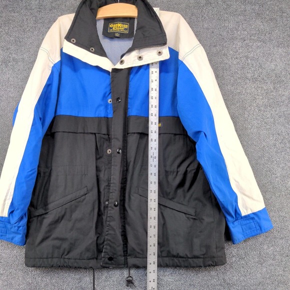 OshKosh B'gosh Men's Full Zip Snap Windbreaker Jacket Multi Medium Vintage - Picture 12 of 14